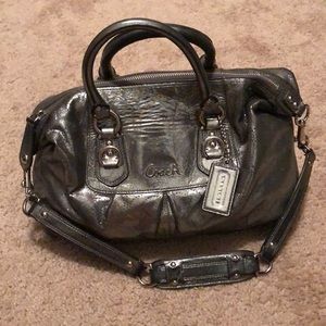 Coach gunmetal purse
